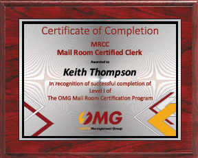 Keith Thompson MRCC Certification